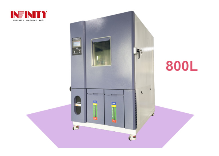 IE10800L ห้องทดสอบอุณหภูมิและความชื้นคงที่ขนาดใหญ่ที่มีระบบเครื่องปรับความเย็นด้วยอากาศ