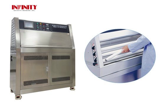 ห้องทดสอบการเสื่อมสภาพด้วยรังสี UV สำหรับฟิล์มพลาสติก เครื่องทดสอบการเสื่อมสภาพด้วยรังสีอัลตราไวโอเลตสำหรับโลหะ ห้องทดสอบสิ่งแวดล้อม