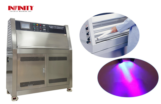 ห้องทดสอบการเสื่อมสภาพด้วยรังสี UV สำหรับฟิล์มพลาสติก เครื่องทดสอบการเสื่อมสภาพด้วยรังสีอัลตราไวโอเลตสำหรับโลหะ ห้องทดสอบสิ่งแวดล้อม