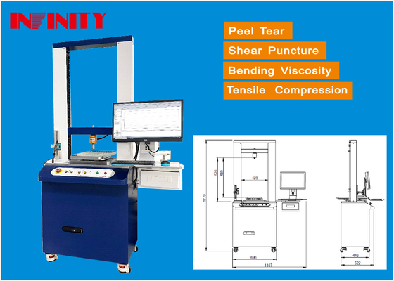 เครื่องทดสอบทั่วไป 185 กิโลกรัม พร้อมข้อมูลจากคอมพิวเตอร์ และเก็บรายงานการทดสอบอัตโนมัติ