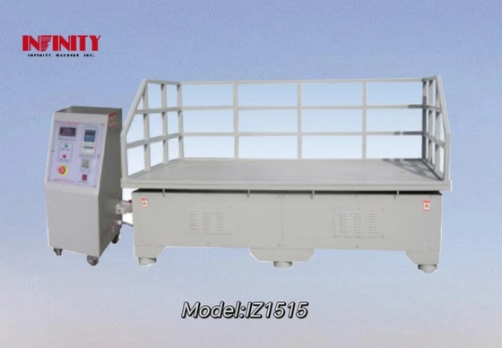 IZ1515 เครื่องทดสอบสั่นสะเทือนการขนส่งแบบจําลองภาระหนักที่มีจักรยานยนต์วงกลมเฉพาะตัวและ 0-999.99 ชั่วโมง เวลาทดสอบ