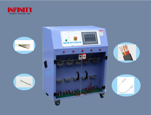 การทํางานง่าย MCGS 7 &quot; TFT LCD touch screen เครื่องทดสอบสวิงสาย 5 สถานี