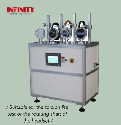 เครื่องทดสอบอายุการใช้งานของหูฟังเครื่องขับเคลื่อนมอเตอร์ AC Servo สําหรับมุมทดสอบที่แม่นยําและความเร็วหมุน