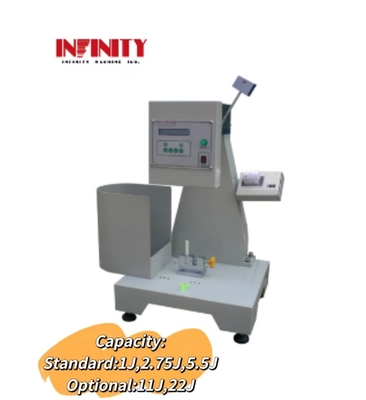 เครื่องทดสอบผลกระทบดิจิตอล ISO 180 Standard 11J 22J IZOD สําหรับวัสดุผนวก