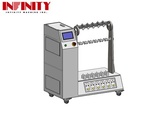 เครื่องทดสอบการดัดงอสายเคเบิลแบบยืดหยุ่นตามมาตรฐาน IEC 60884-1:2022 พร้อมมุมปรับได้และจิ๊ก 6 อัน