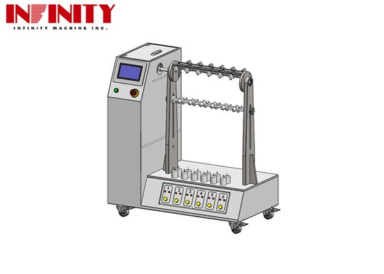 เครื่องทดสอบการดัดงอสายเคเบิลแบบยืดหยุ่นตามมาตรฐาน IEC 60884-1:2022 พร้อมมุมปรับได้และจิ๊ก 6 อัน
