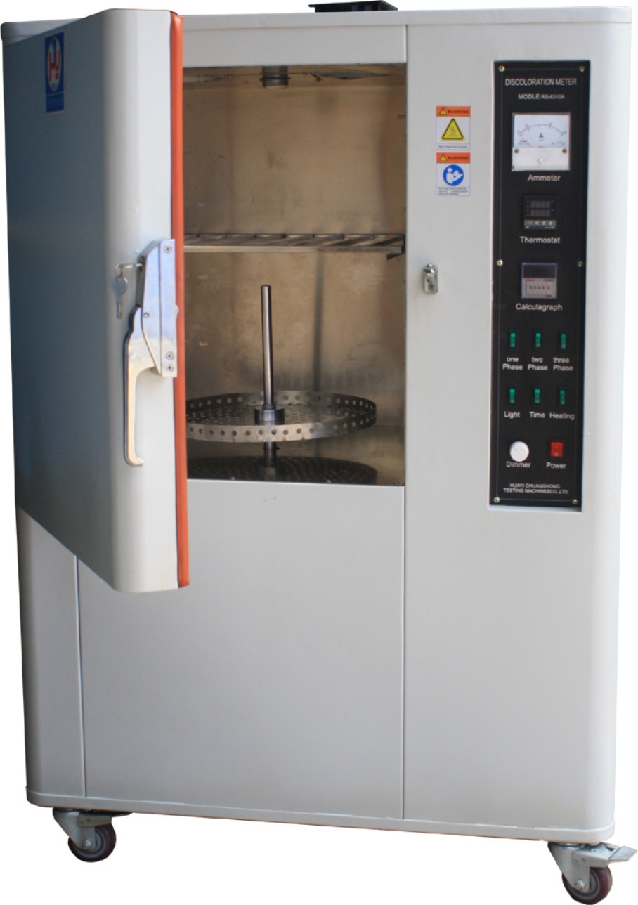 ASTM-D1148 อุปกรณ์ทดสอบแสง UV การทดสอบการเปลี่ยนสีพลาสติกสีขาว