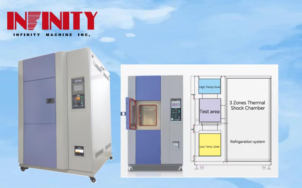 เครื่องทดสอบการเปลี่ยนแปลงอุณหภูมิแหล่งอย่างรวดเร็ว 18KW ด้วยกล่องภายใน ขนาด 500x400x400mm