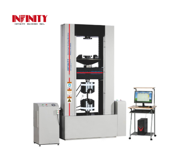 600KN Force UTM เครื่องทดสอบทั่วไปที่ควบคุมโดยคอมพิวเตอร์ GB/T228 -2002 600MM