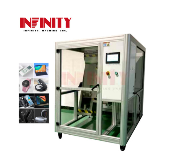 IEC 60068-2-32 เครื่องทดสอบการหล่นสําหรับการทดสอบการหล่นด้วยการควบคุมแผ่นสัมผัส AC220V 50Hz 5A