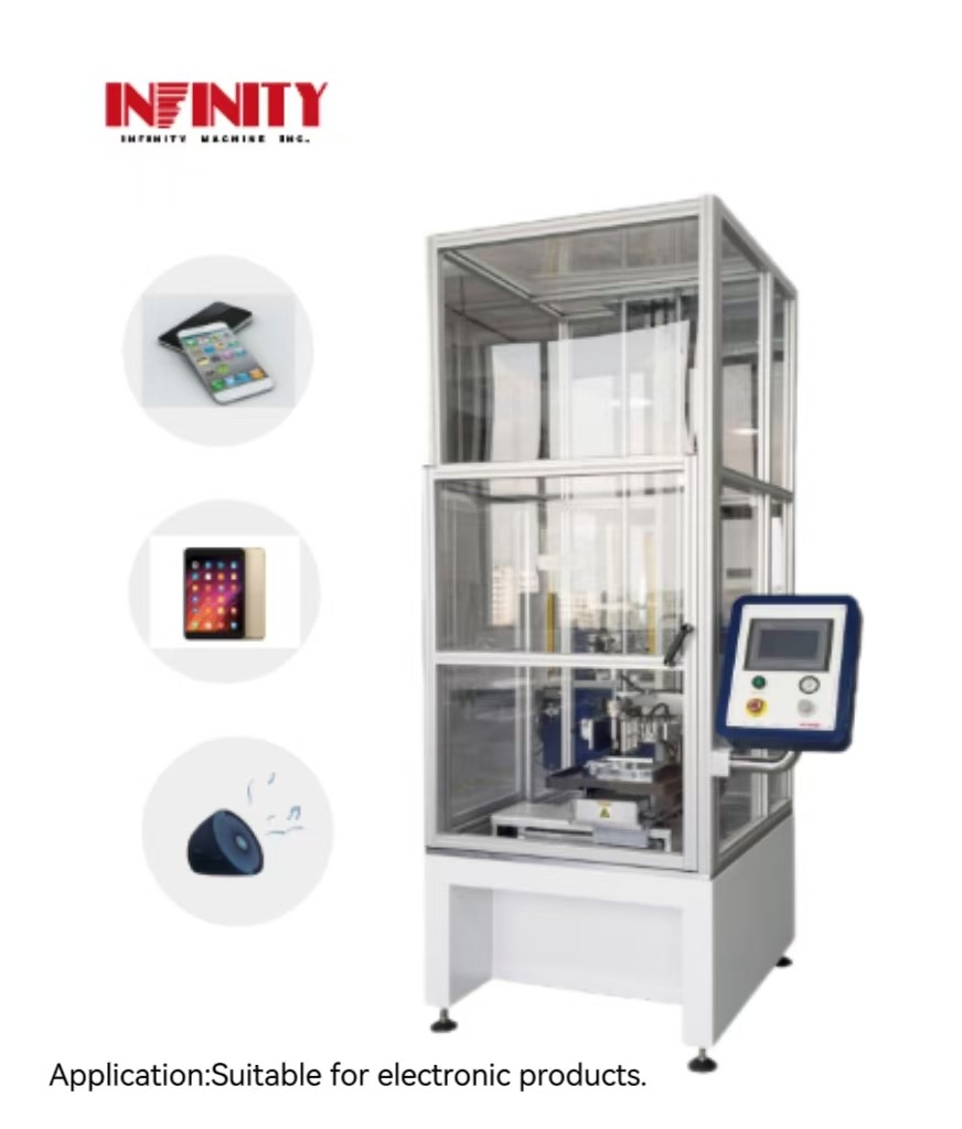 PLC เครื่องทดสอบการกระแทกลูกบอลแบบสามแกนอัตโนมัติสําหรับสินค้าอิเล็กทรอนิกส์