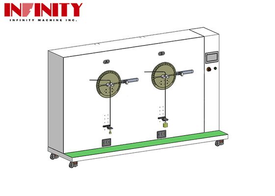 เครื่องทดสอบวัฏจักรแบบยืดหยุ่นที่ได้มาตรฐาน ISO 19642-2 พร้อมความเร็วที่ปรับได้ 10 ~ 60 รอบต่อนาทีและช่วงมุม± 90 °สำหรับสายเคเบิลยานยนต์