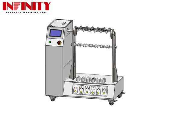 เครื่องทดสอบการบิดเคเบิลยืดหยุ่นที่มีมุมบิดปรับได้ 1 ~ 180 ° IEC 60884-1 มาตรฐานและ 6 ชุด Jig